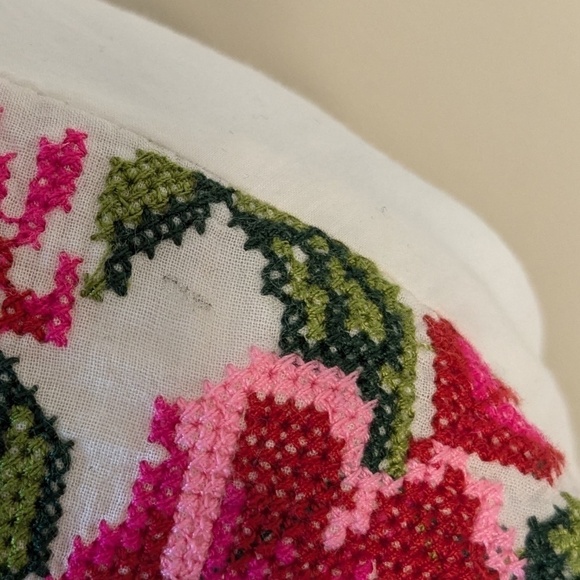 Royal Moda White Dress with Pink Floral Embroidery Size S - Picture 5 of 6